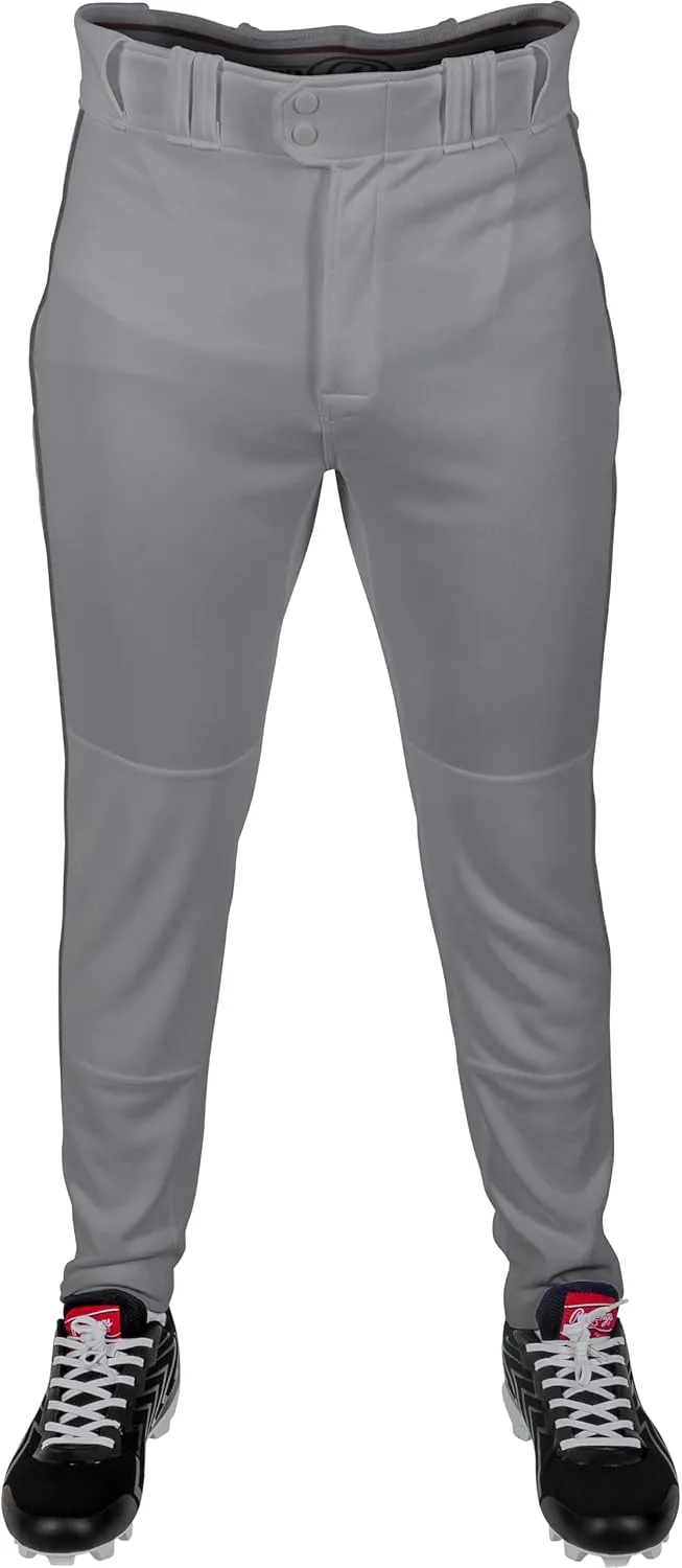 Rawlings Men's PRO 150 Series Baseball Pants | Tapered Jogger Fit | Adult Sizes | Piped | Multiple Colors