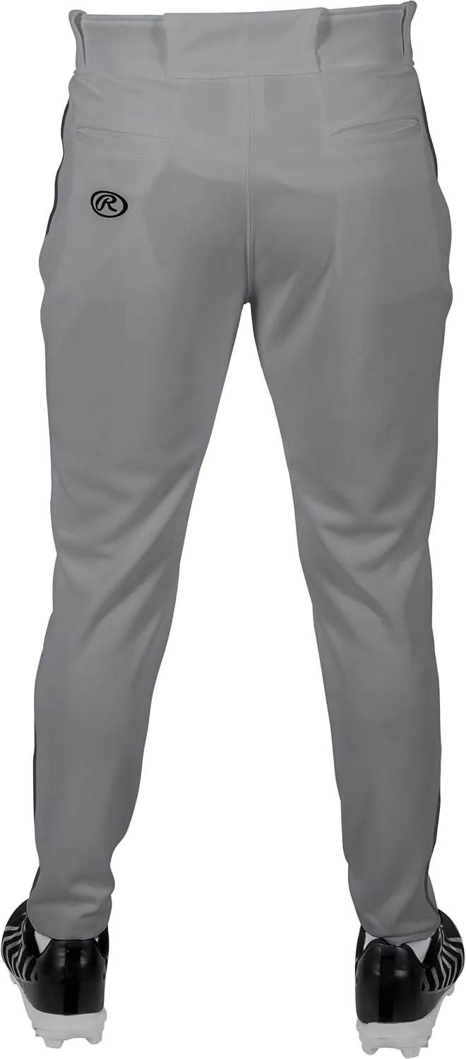 Rawlings Men's PRO 150 Series Baseball Pants | Tapered Jogger Fit | Adult Sizes | Piped | Multiple Colors