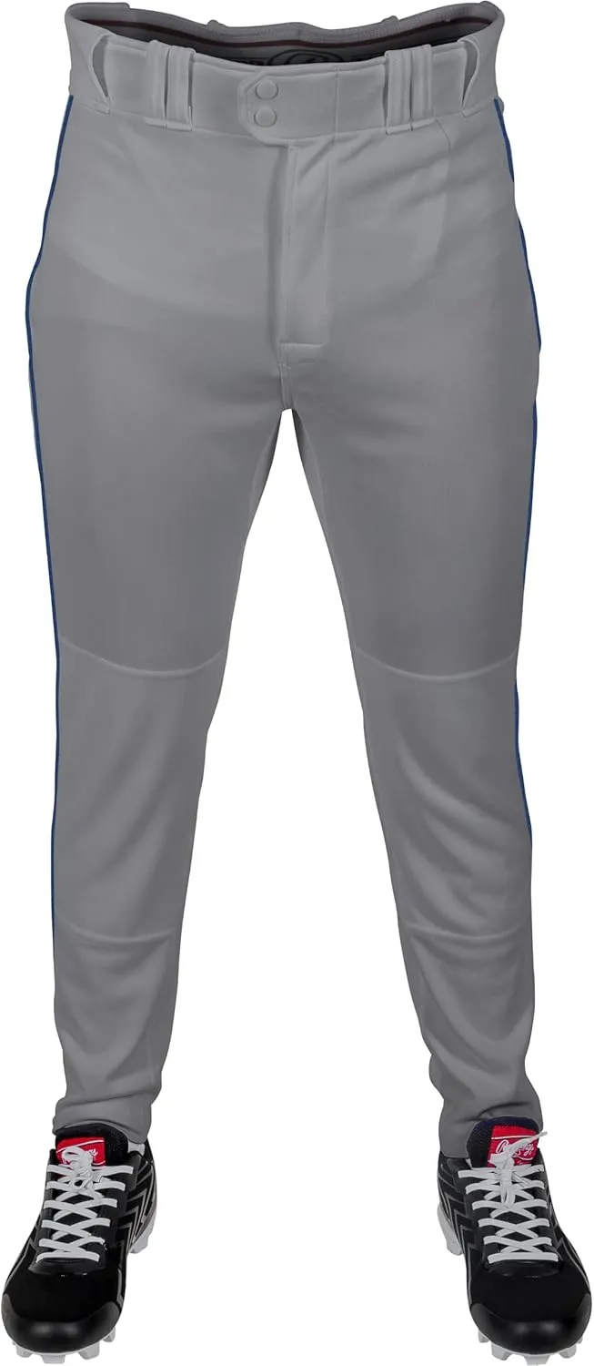 Rawlings Men's PRO 150 Series Baseball Pants | Tapered Jogger Fit | Adult Sizes | Piped | Multiple Colors