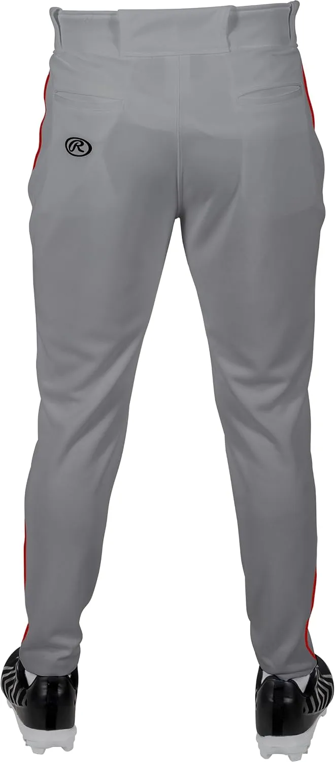 Rawlings Men's PRO 150 Series Baseball Pants | Tapered Jogger Fit | Adult Sizes | Piped | Multiple Colors