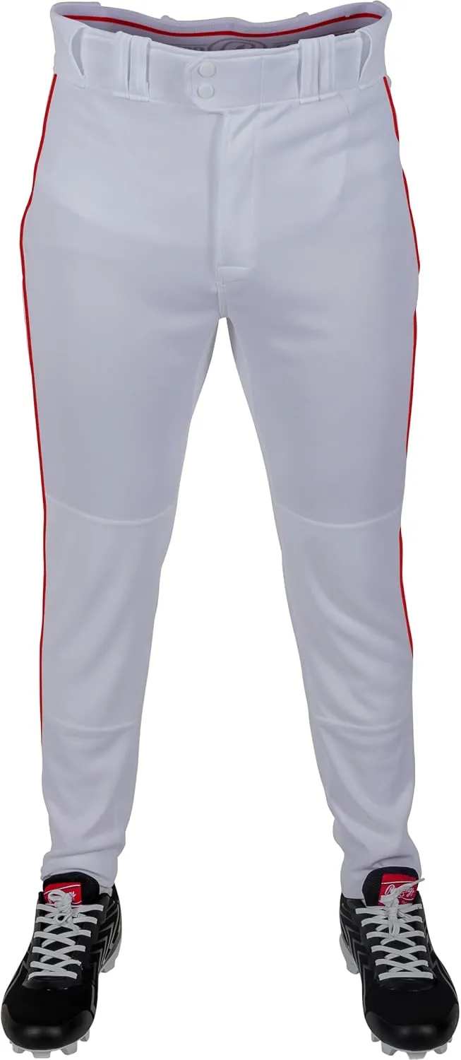 Rawlings Men's PRO 150 Series Baseball Pants | Tapered Jogger Fit | Adult Sizes | Piped | Multiple Colors