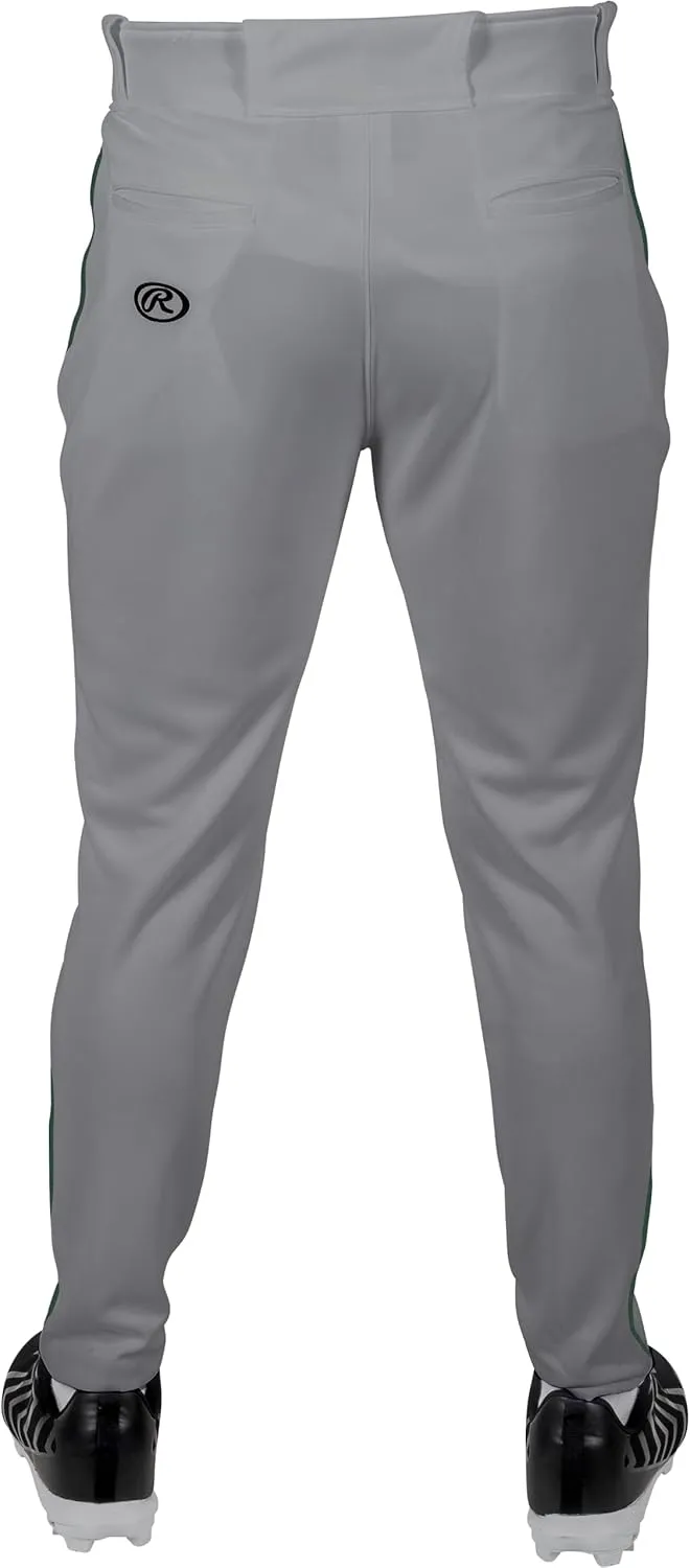 Rawlings Men's PRO 150 Series Baseball Pants | Tapered Jogger Fit | Adult Sizes | Piped | Multiple Colors
