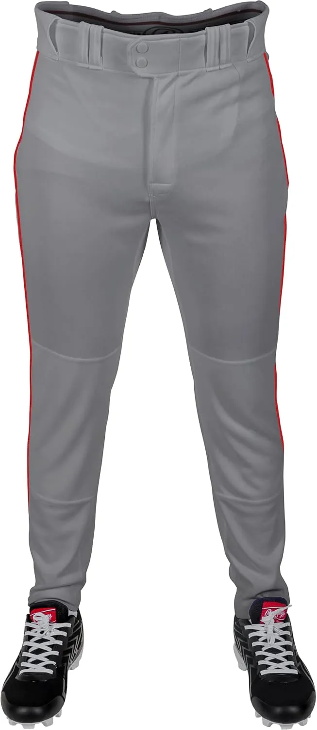 Rawlings Men's PRO 150 Series Baseball Pants | Tapered Jogger Fit | Adult Sizes | Piped | Multiple Colors