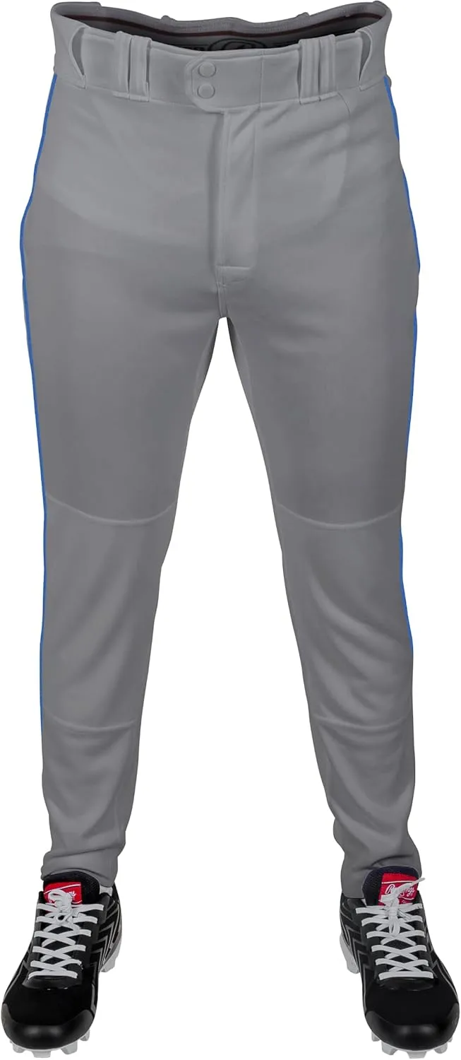 Rawlings Men's PRO 150 Series Baseball Pants | Tapered Jogger Fit | Adult Sizes | Piped | Multiple Colors