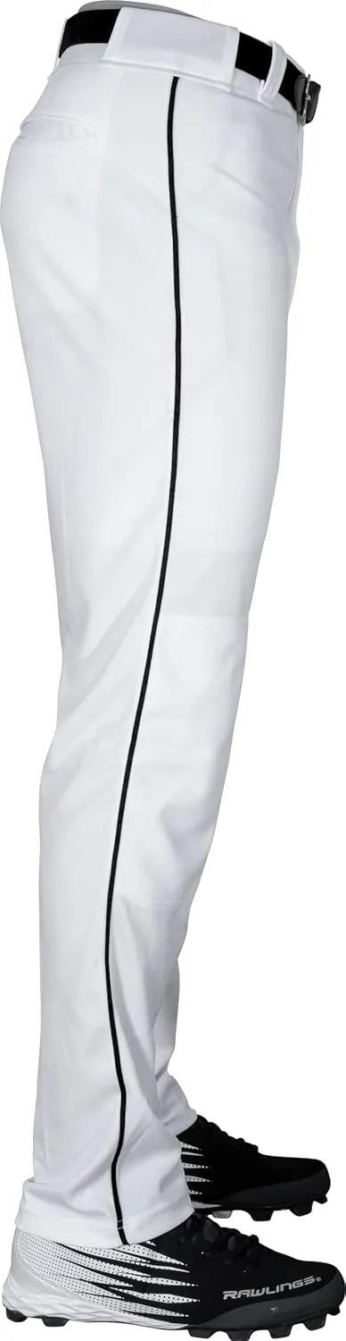 Rawlings Semi-Relaxed Full Length Baseball Pant | Solid & Piped Options | Adult Sizes | Multiple Colors