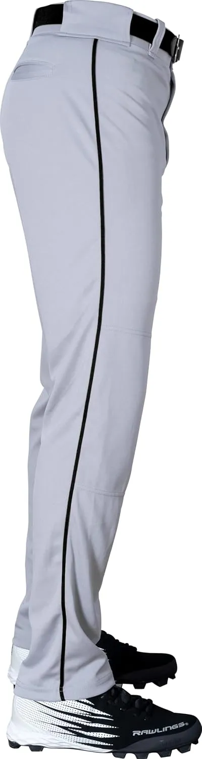 Rawlings Semi-Relaxed Full Length Baseball Pant | Solid & Piped Options | Adult Sizes | Multiple Colors
