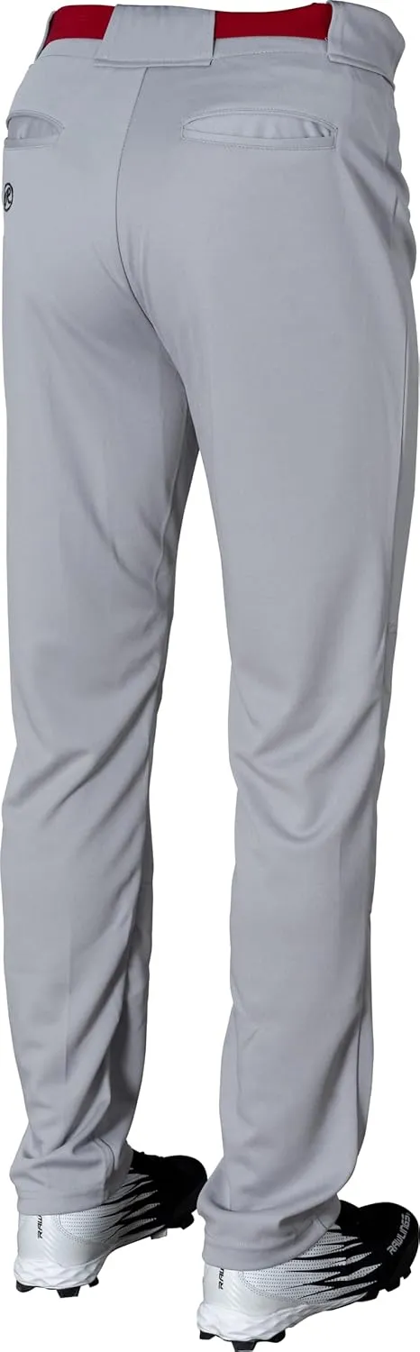 Rawlings Semi-Relaxed Full Length Baseball Pant | Solid & Piped Options | Adult Sizes | Multiple Colors