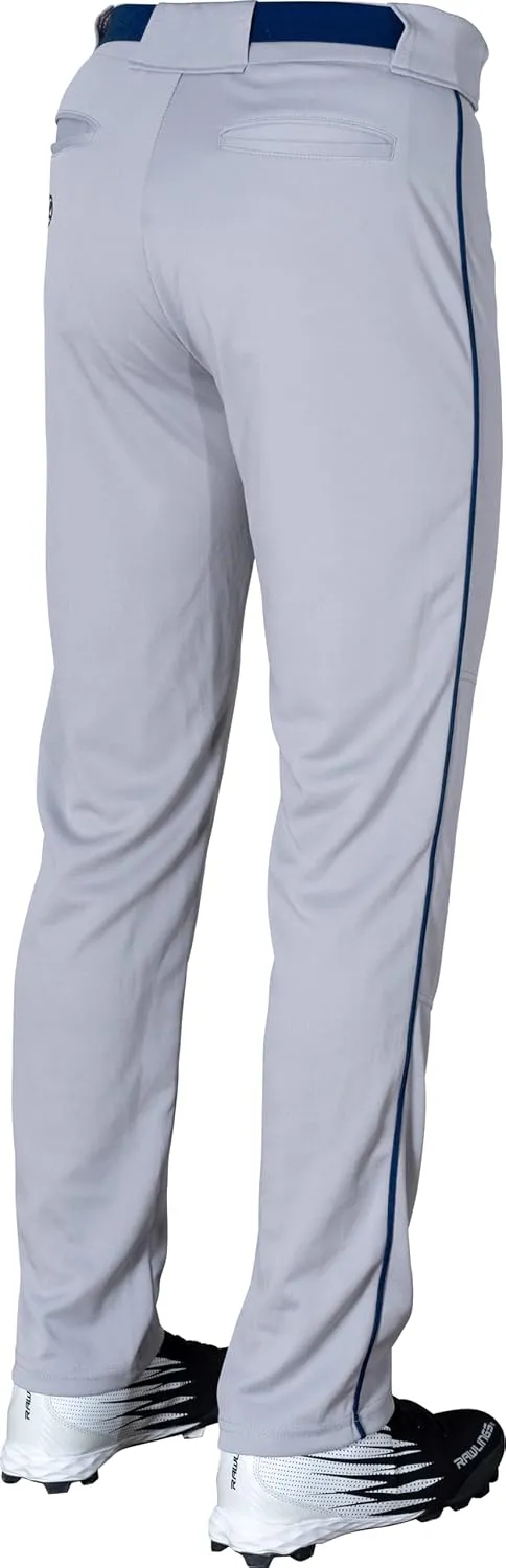Rawlings Semi-Relaxed Full Length Baseball Pant | Solid & Piped Options | Adult Sizes | Multiple Colors
