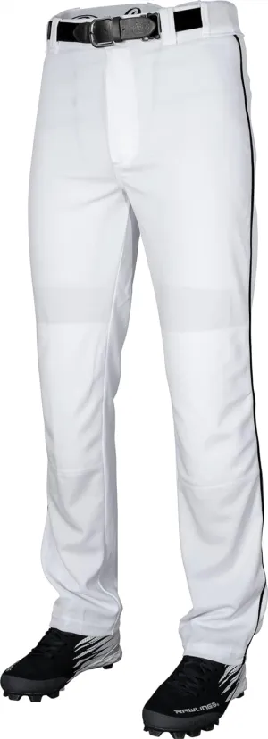 Rawlings Semi-Relaxed Full Length Baseball Pant | Solid & Piped Options | Adult Sizes | Multiple Colors