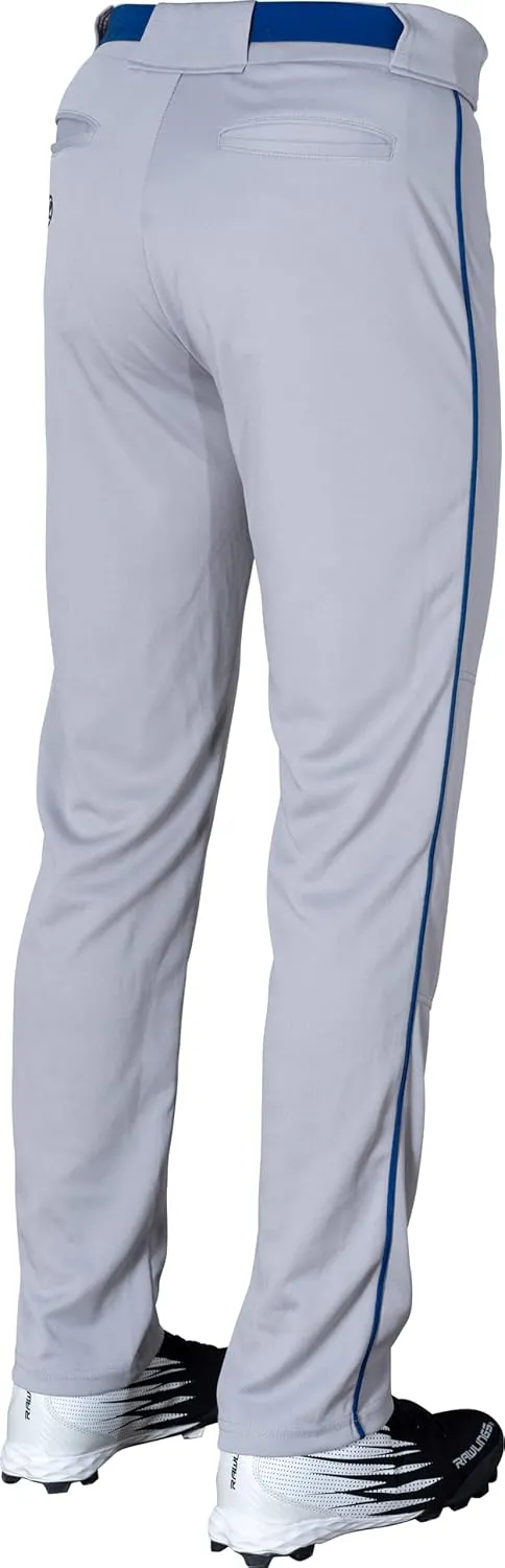 Rawlings Semi-Relaxed Full Length Baseball Pant | Solid & Piped Options | Adult Sizes | Multiple Colors