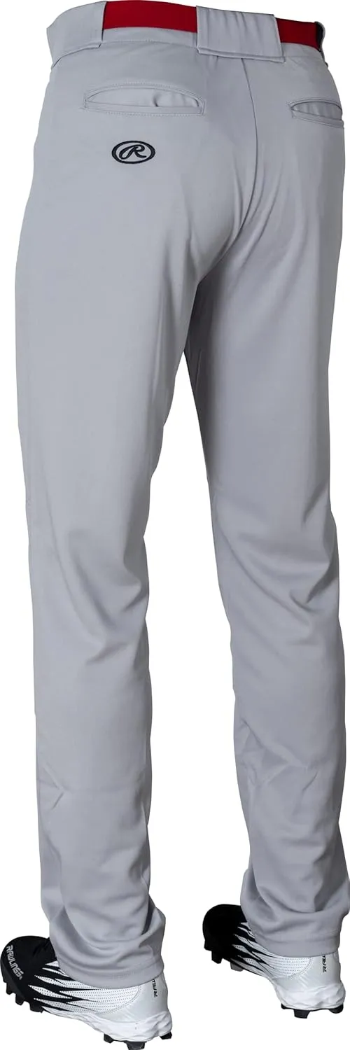 Rawlings Semi-Relaxed Full Length Baseball Pant | Solid & Piped Options | Adult Sizes | Multiple Colors