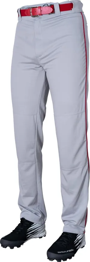 Rawlings Semi-Relaxed Full Length Baseball Pant | Solid & Piped Options | Youth Sizes | Multiple Colors