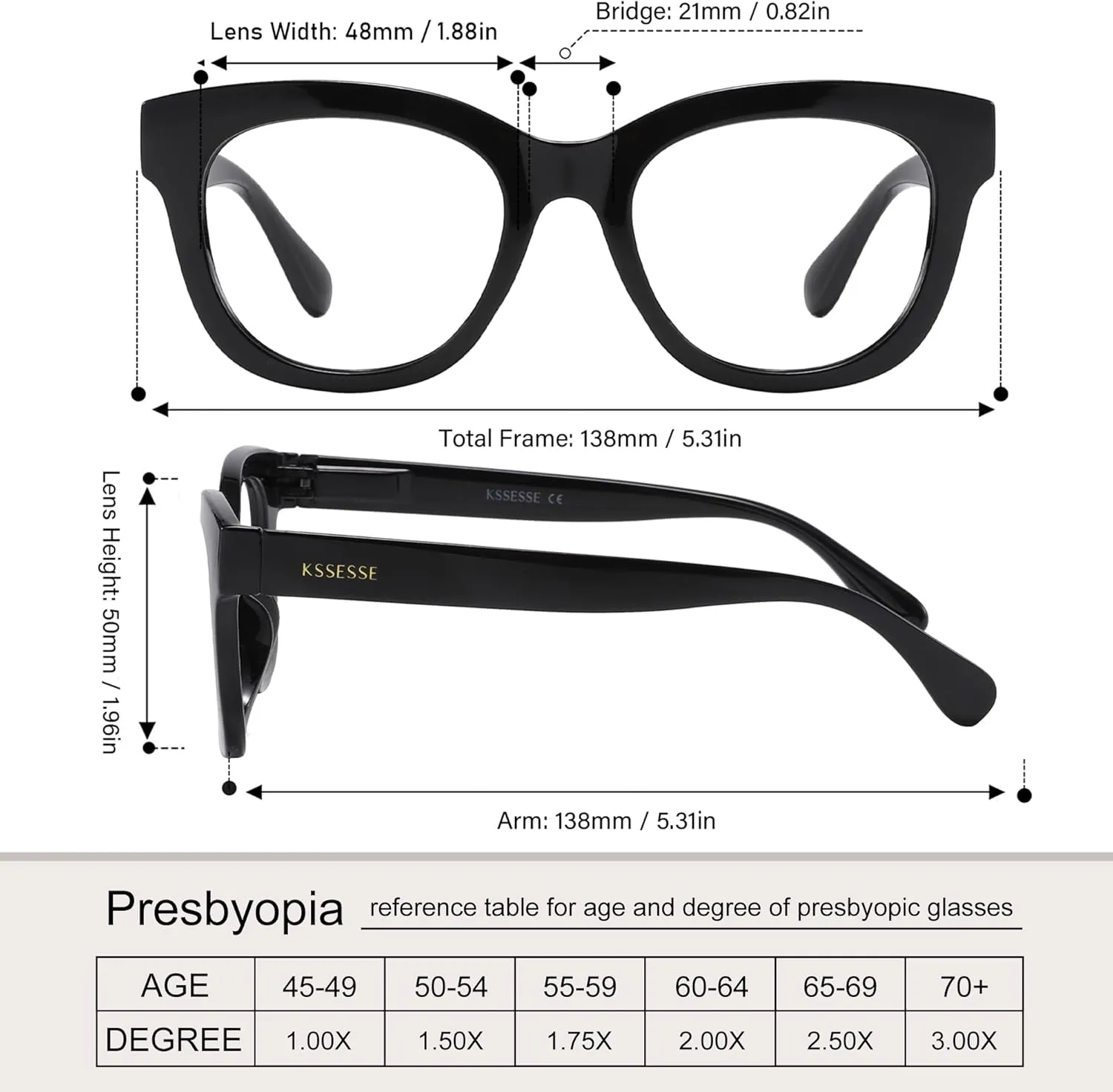 Reading Glasses for Women Men Square Oval Readers with Spring Hinge Anti UV Glare