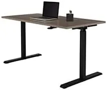 Realspace® Magellan 60"W Pneumatic Height-Adjustable Standing Desk, Gray
