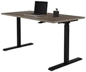 Realspace® Magellan 60"W Pneumatic Height-Adjustable Standing Desk, Gray