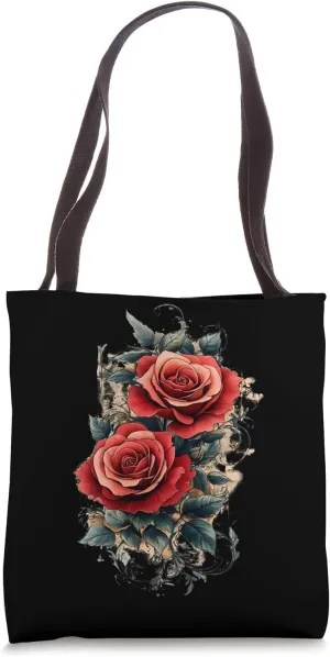 Red Rose Flower Botanist Garden Gardening Flower Rose Tote Bag
