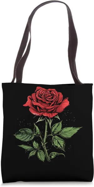 Red Rose Flower Botanist Garden Gardening Flower Rose Tote Bag