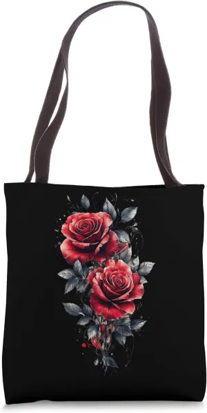 Red Rose Flower Botanist Garden Gardening Flower Rose Tote Bag