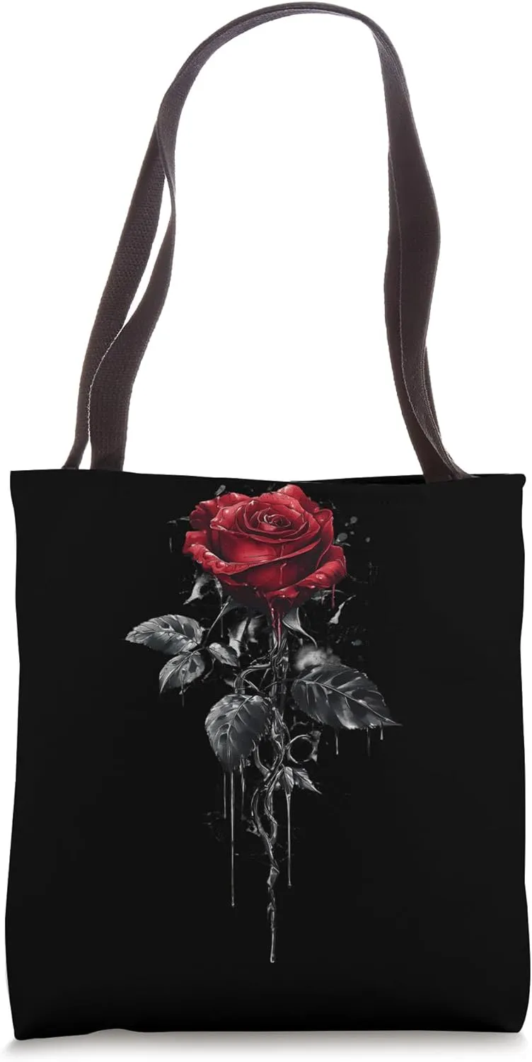 Red Rose Flower Botanist Garden Gardening Flower Rose Tote Bag