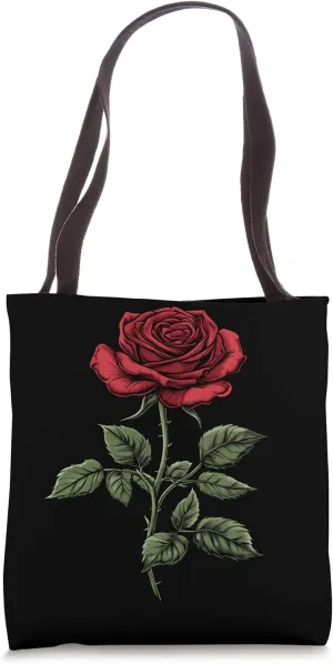 Red Rose Flower Botanist Garden Gardening Flower Rose Tote Bag