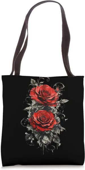 Red Rose Flower Botanist Garden Gardening Flower Rose Tote Bag