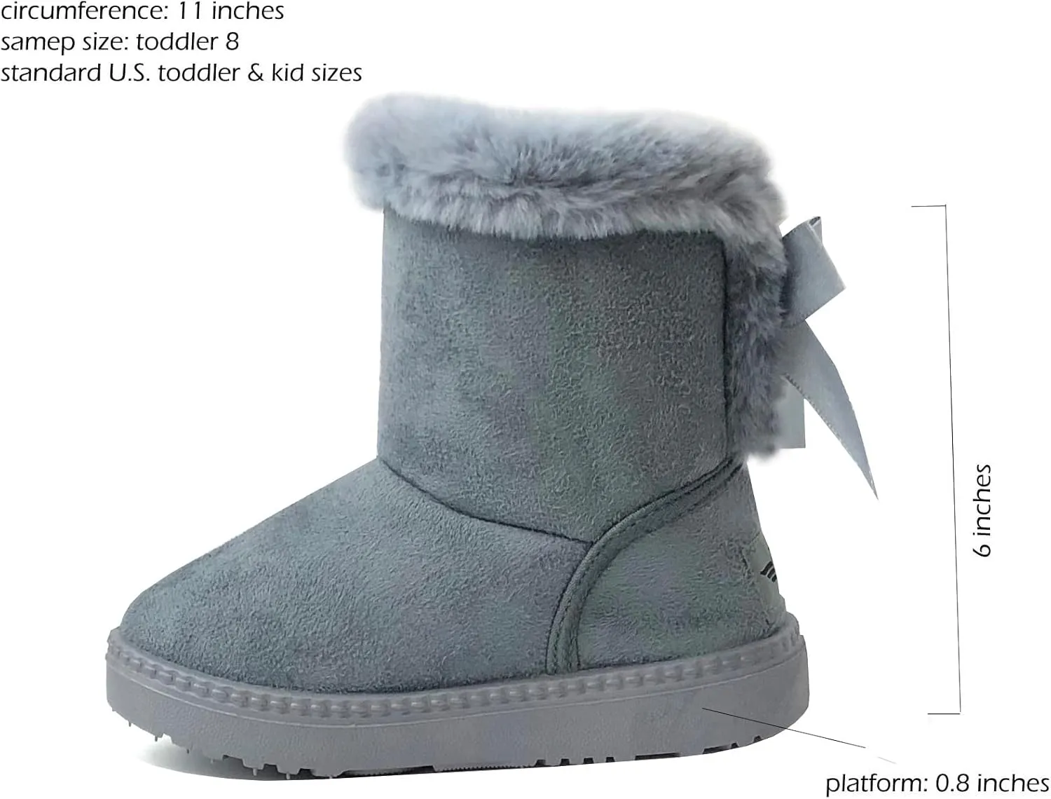 REDVOLUTION Kids Boots Toddler Girls Cute Butterfly Bow | PomPom PU leather Boot (Toddler/Small Kid)