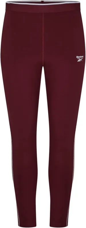 Reebok Women's RIE Identity Cotton Athletic Training Gym Leggings (US, Alpha, X-Small, Regular, Regular, 1, Classic Maroon F23)