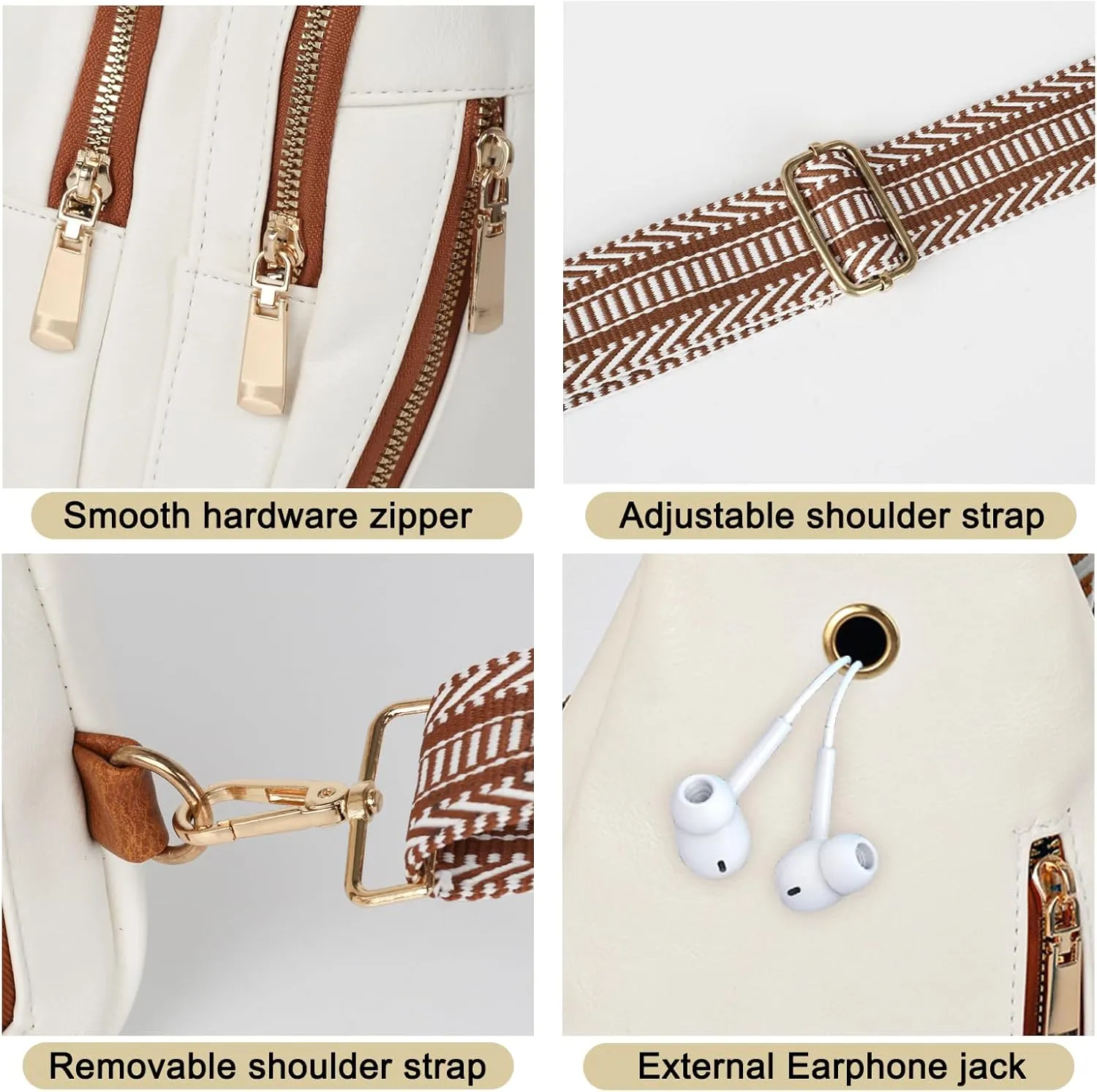 Relang Sling Bag for Women Crossbody, Leather Cross Body Fanny Packs for Women, Trendy Chest Bag for Travel and Daily Use