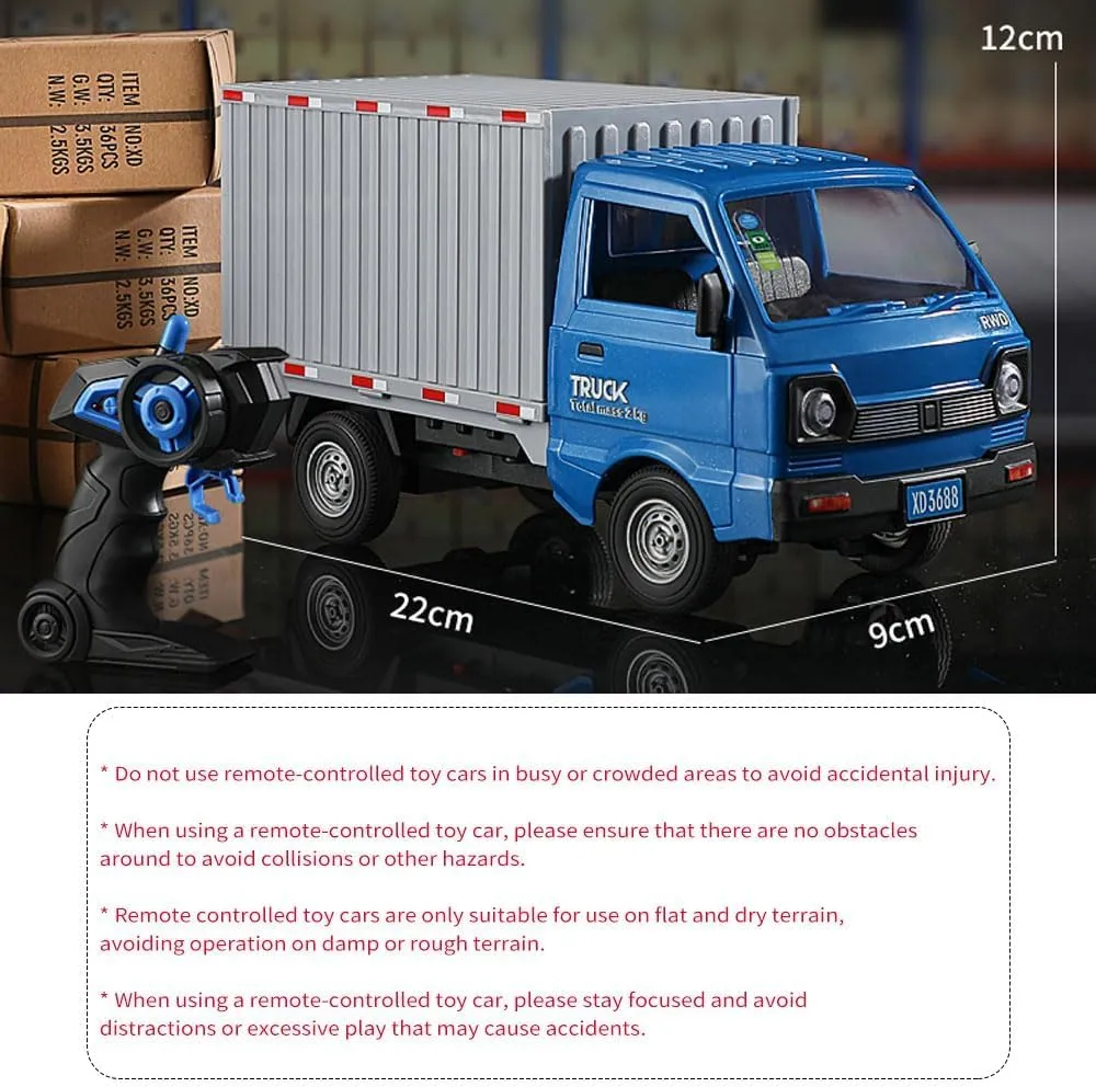 Remote Control Car RC Truck,1:16 Scale RC Transporter Truck, 2.4GHz All Terrain RC Transport Cars with Spray & Light, 2 Batteries, Best Gifts Ideas for Kids Age 6 Year Old (White)
