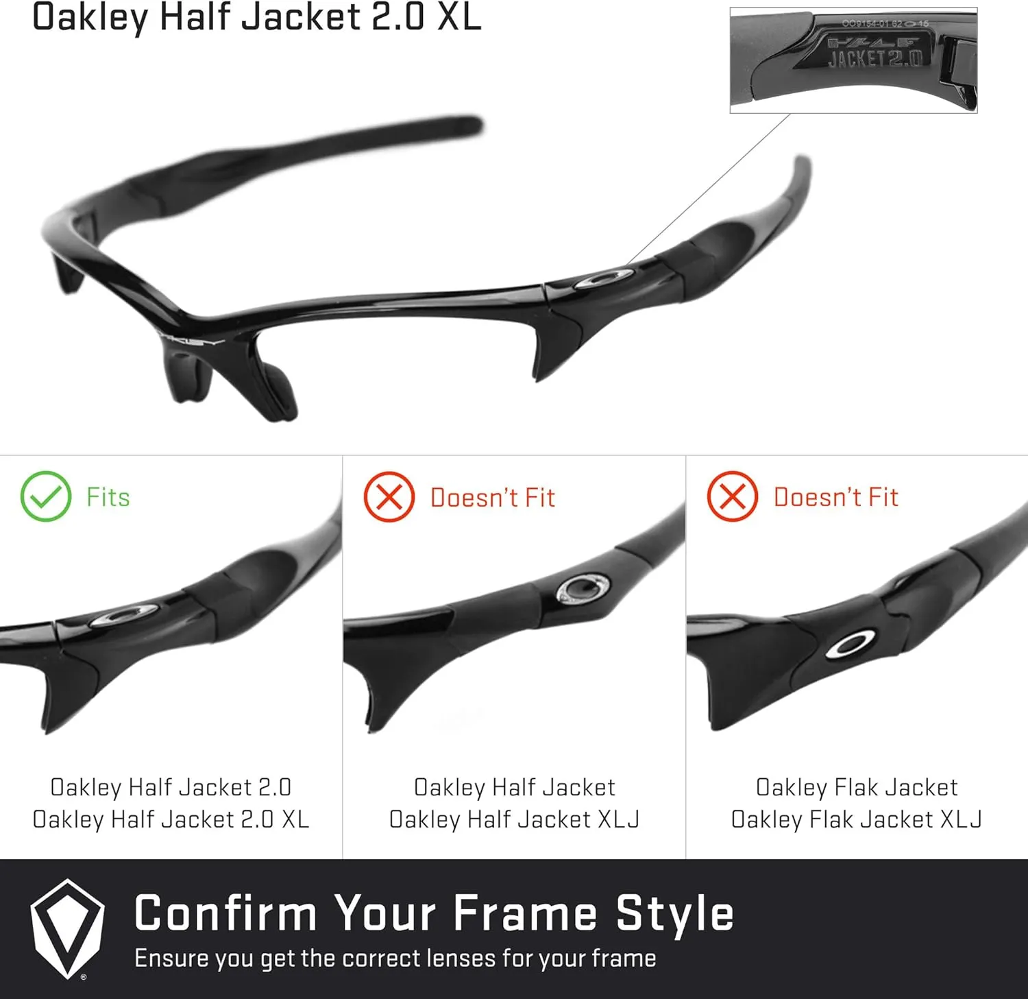 Revant Replacement Lenses for Oakley Half Jacket 2.0 XL sunglasses, Polarized Options, Anti-Scratch and Impact Resistant