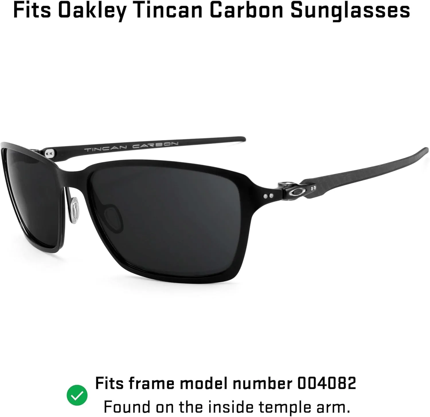Revant Replacement Lenses for Oakley Tincan Carbon Sunglasses, Polarized Options, Anti-Scratch, and Impact Resistant