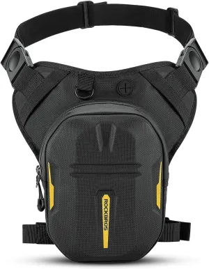 ROCKBROS Drop Leg Bag 3 IN 1 Motorcycle Waist Pack Thigh Bag Magnetic Motorcycle Tank Bag Muti-functions Leg Pouch for Men Womenfor Cycling Hiking Running Camping Travel 10L Black