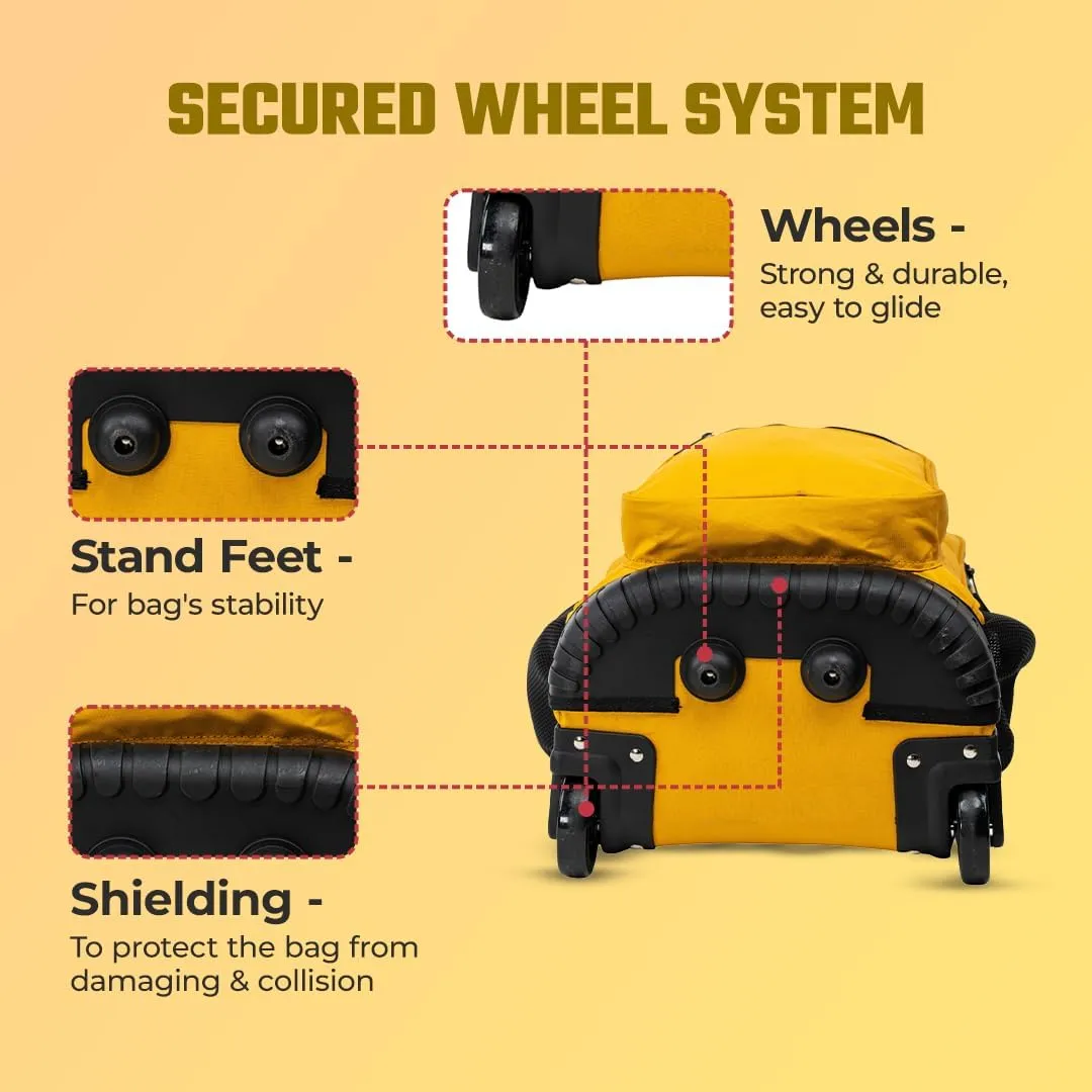 Rolling Trolley Backpacks (Mustard)