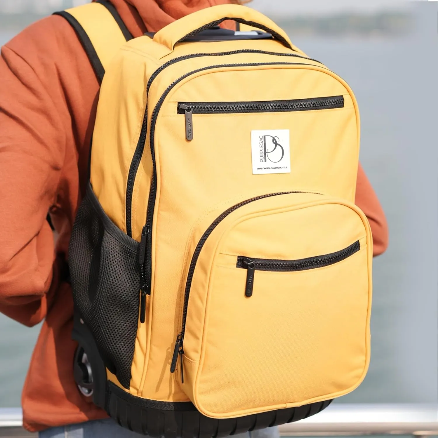 Rolling Trolley Backpacks (Mustard)