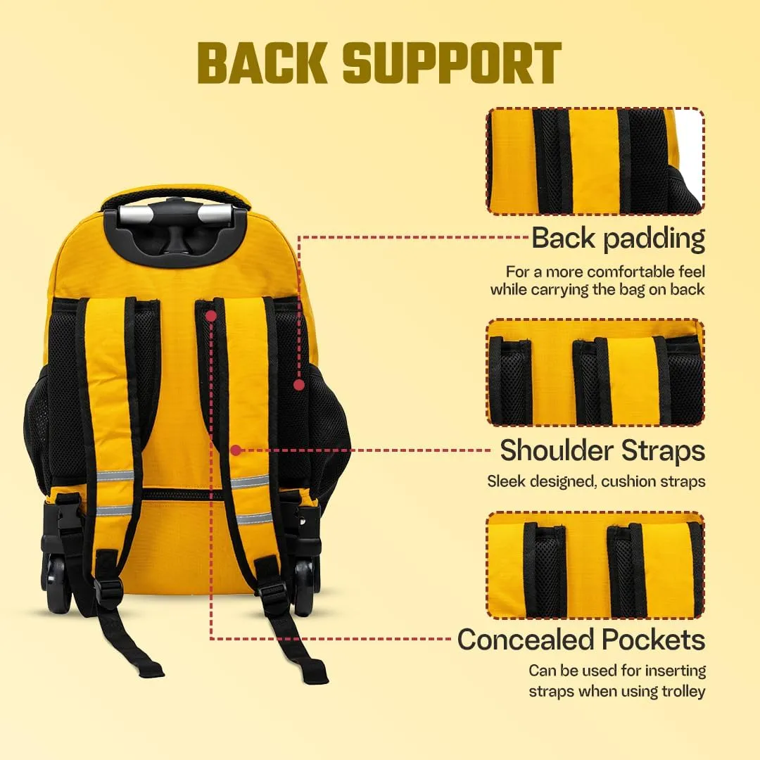 Rolling Trolley Backpacks (Mustard)
