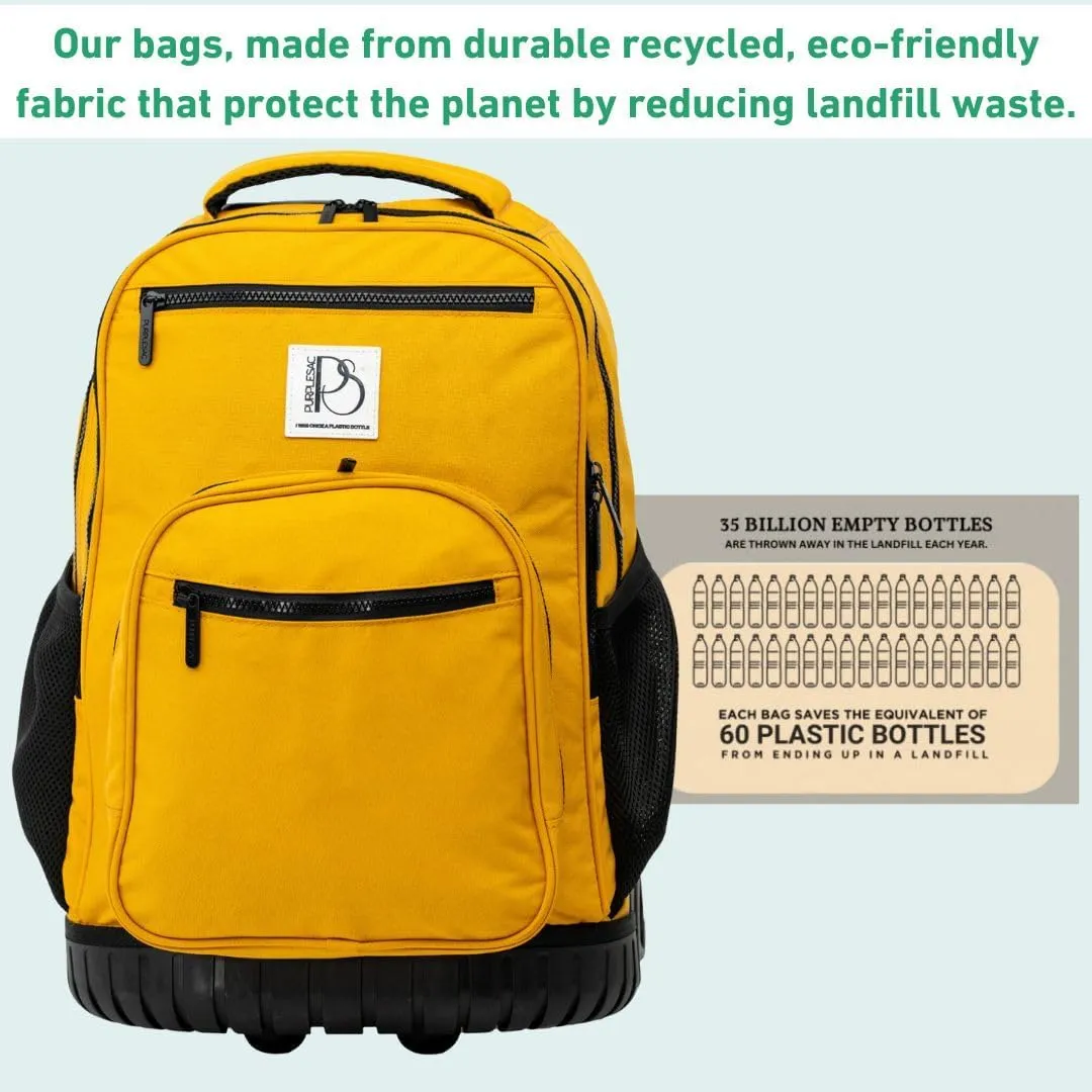 Rolling Trolley Backpacks (Mustard)