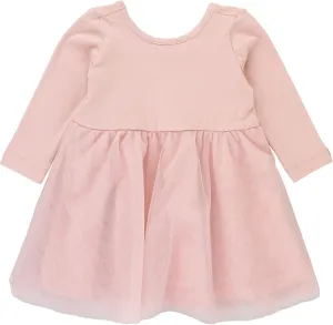 RuffleButts Baby/Toddler Girls Long Sleeve Tulle Twirl Dress