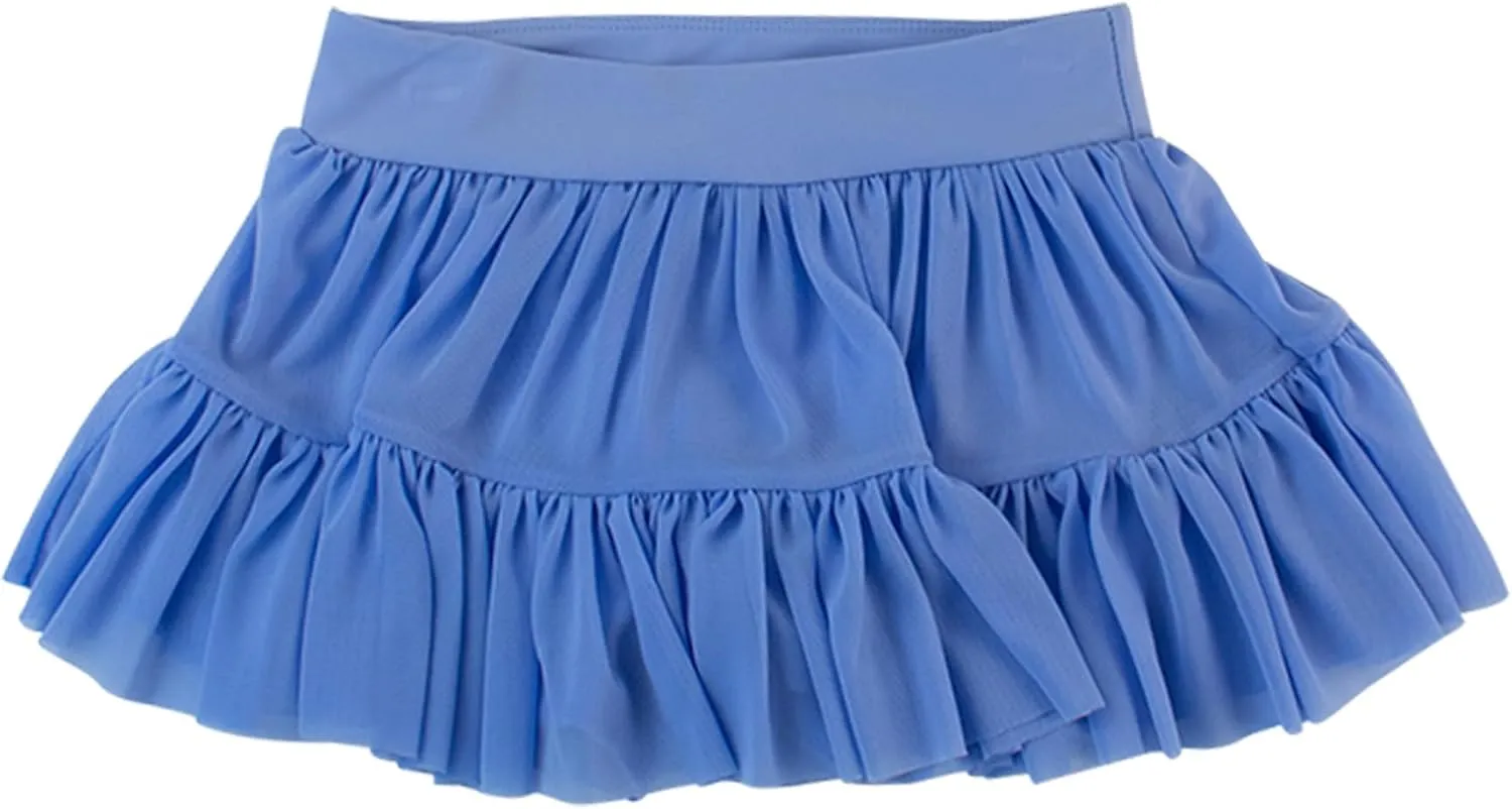 RuffleButts Girls Athletic Active Tulle Skort