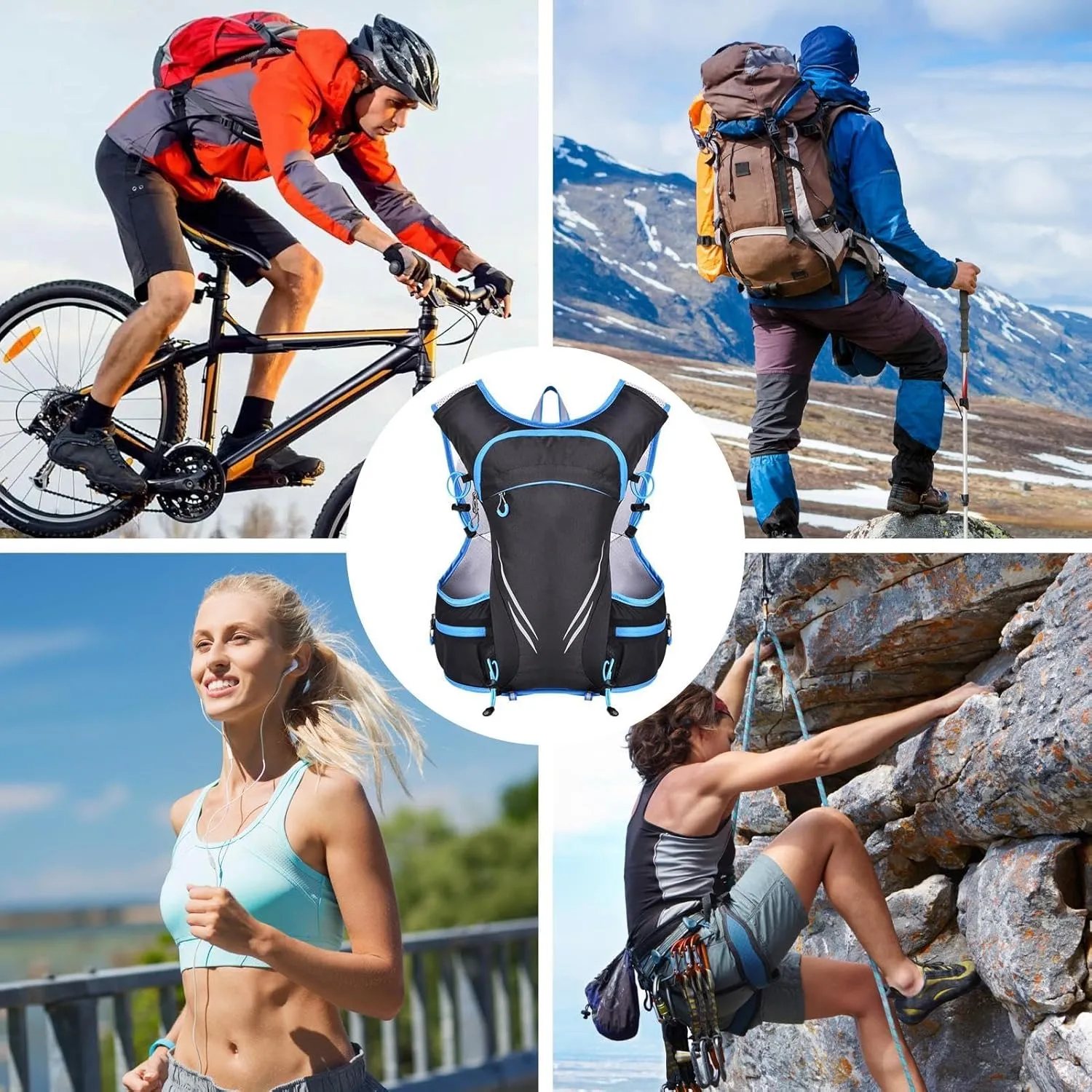 Running Chest Bag | Sports Trail Backpack - Outdoor Sports Chest Bag for Men, Travel Chest Pack for Running, Hiking