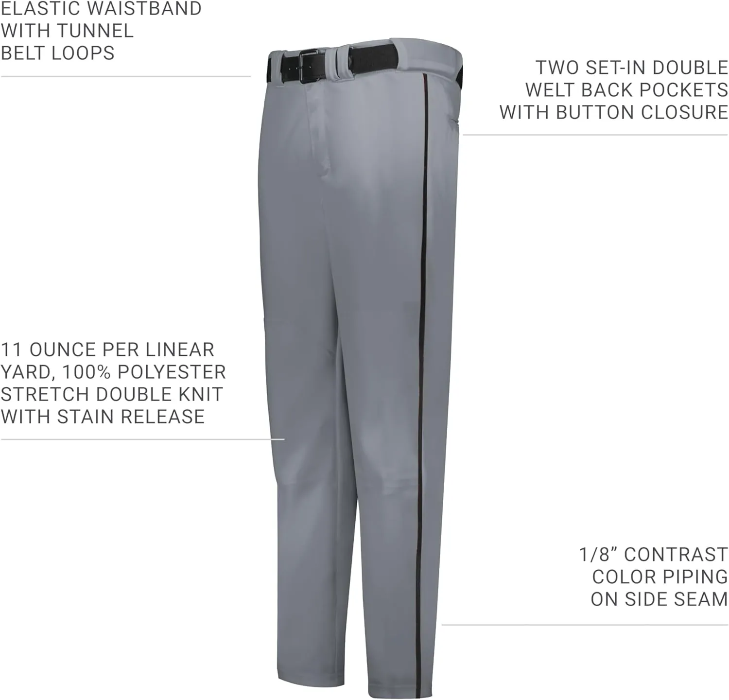 Russell Athletic Boys Youth Piped Baseball Pant - Comfort, Style and Durability