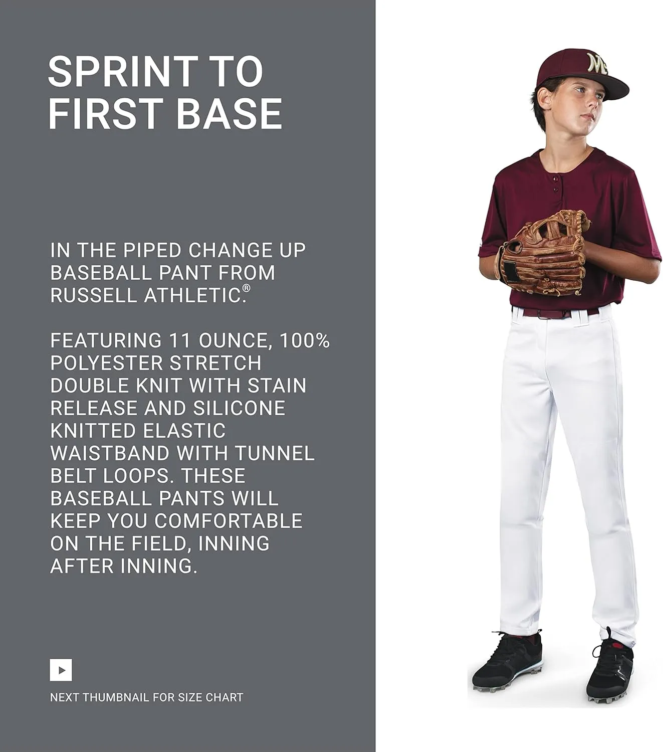 Russell Athletic Men's Piped Change Pant-Comfort and Performance: Ideal for Baseball, Softball, and Fastpitch