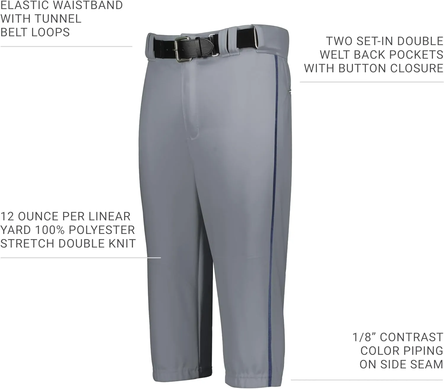 Russell Athletic Men’s Piped Diamond Series Knicker 2.0, Durable Fabric, Reinforced Knees, Athletic Fit