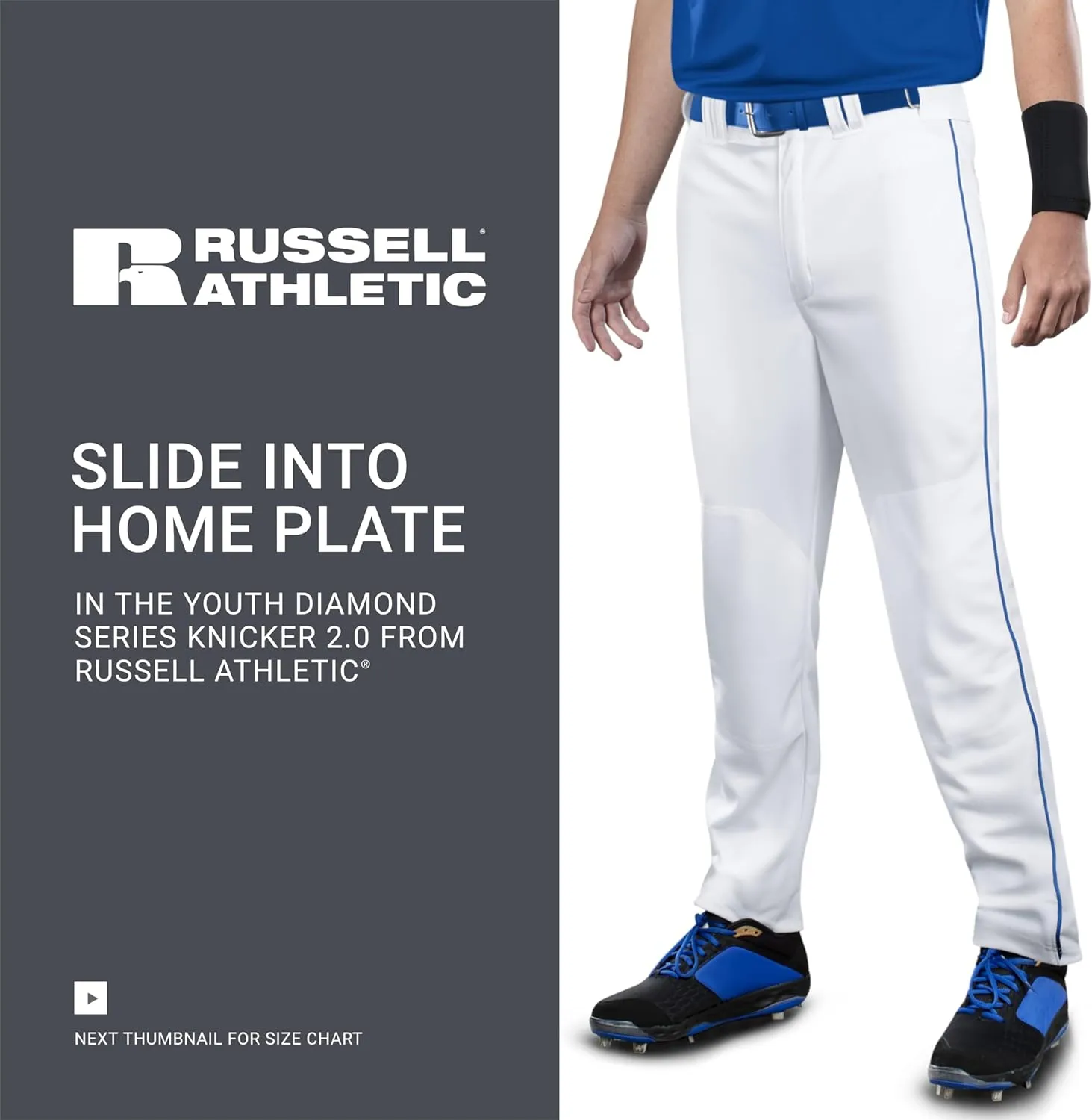 Russell Athletic Men’s Piped Diamond Series Knicker 2.0, Durable Fabric, Reinforced Knees, Athletic Fit