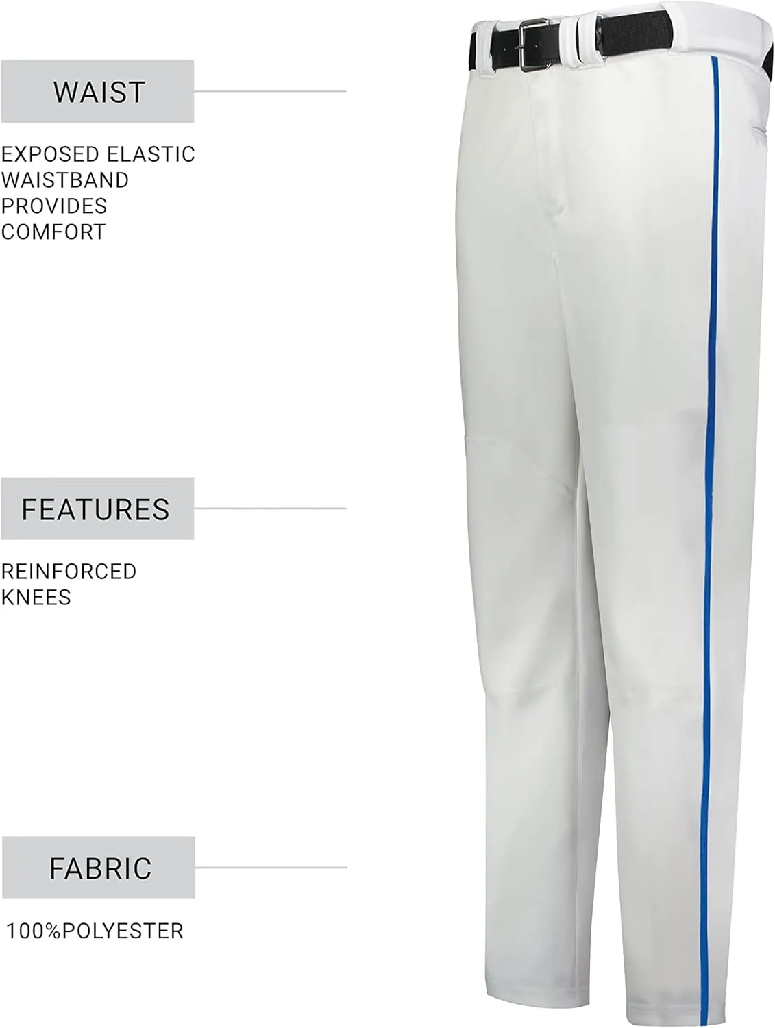 Russell Athletic Piped Change Up Baseball Pant - Comfort and Performance Ideal for Baseball, Softball, and Fastpitch