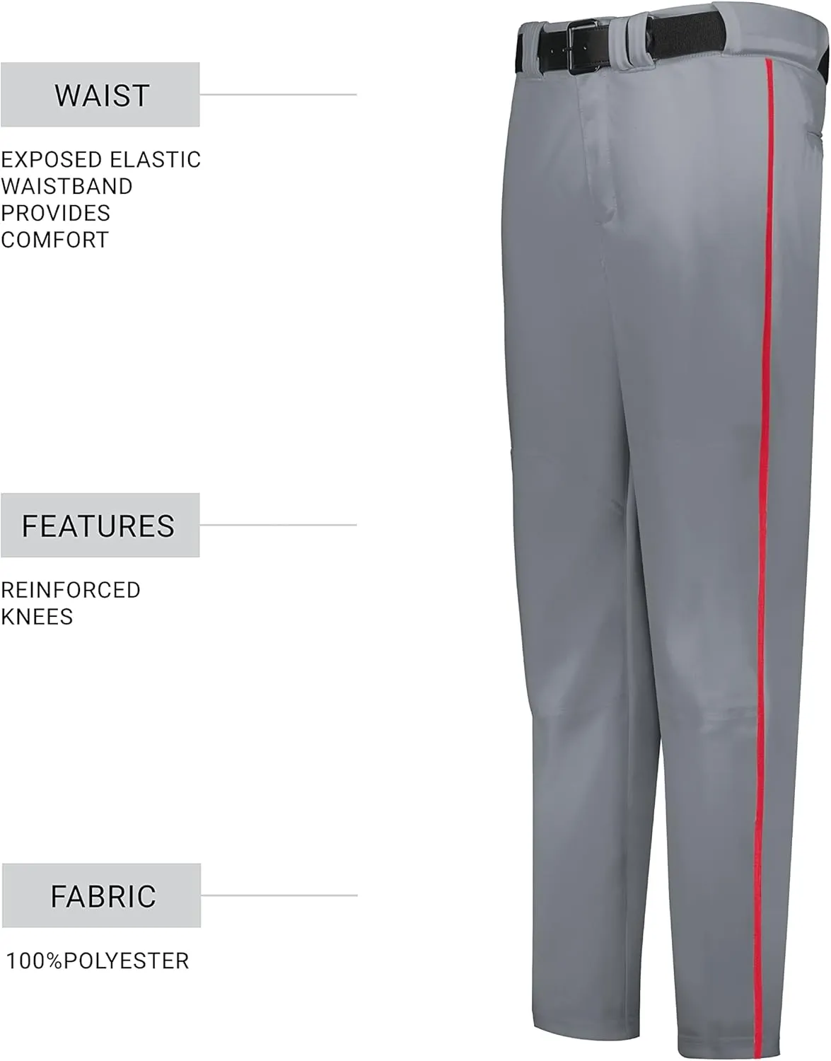 Russell Athletic Piped Change Up Baseball Pant - Comfort and Performance Ideal for Baseball, Softball, and Fastpitch
