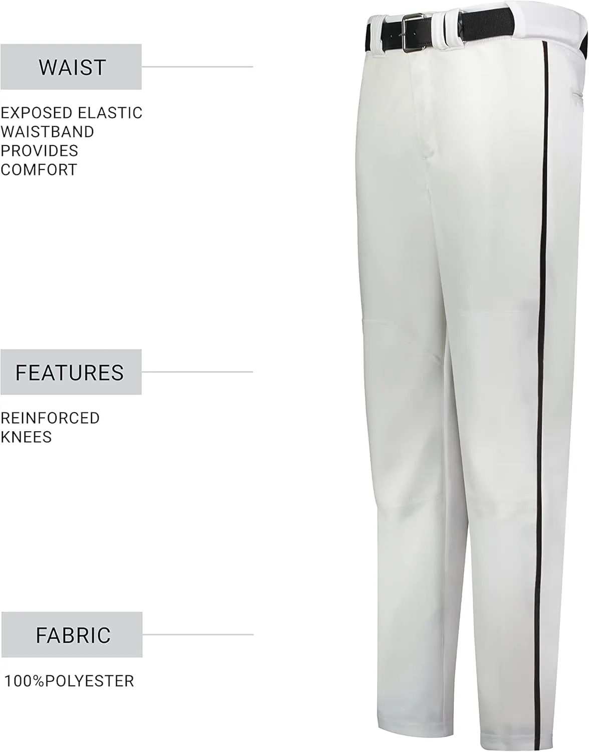 Russell Athletic Piped Change Up Baseball Pant - Comfort and Performance Ideal for Baseball, Softball, and Fastpitch