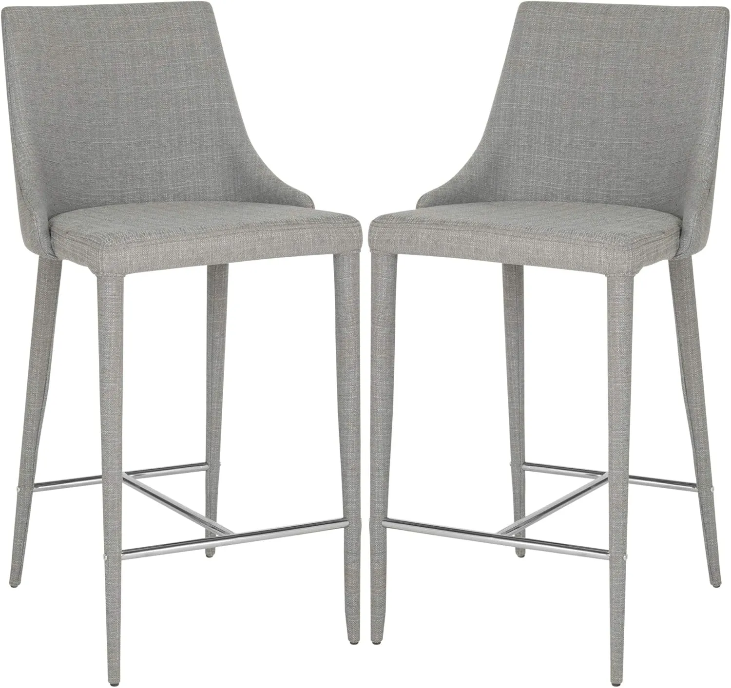 Safavieh Home Collection Summerset Mid-Century Modern White Counter Stool