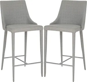 Safavieh Home Collection Summerset Mid-Century Modern White Counter Stool