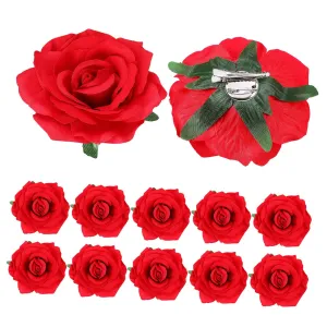 SAFIGLE Realistic Rose Hairpin Hair Clip Set Boho Floral Hair Accessories for Women