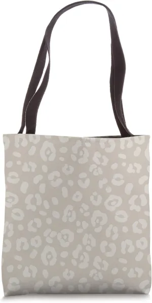 Sand Beige - Chic Elegant Leopard Animal Print Pattern Tote Bag